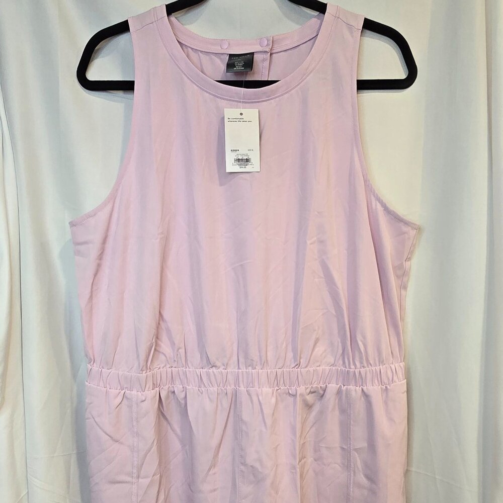 NWT TEK GEAR LIGHT PURPLE  BACK SPLIT ROMPER w/ POCKETS, XL